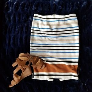 WHBM Striped Skirt